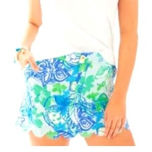 NWT Lilly Pulitzer Colette Skort Skirt Shorts Whisper Blue Boom Croc A Locca 14
